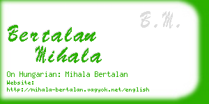 bertalan mihala business card